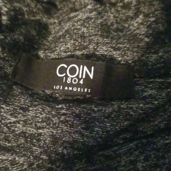 Coin 1804 Charcol Cowlneck Built In Mask Long Sleeve Sweater - Picture 11 of 11